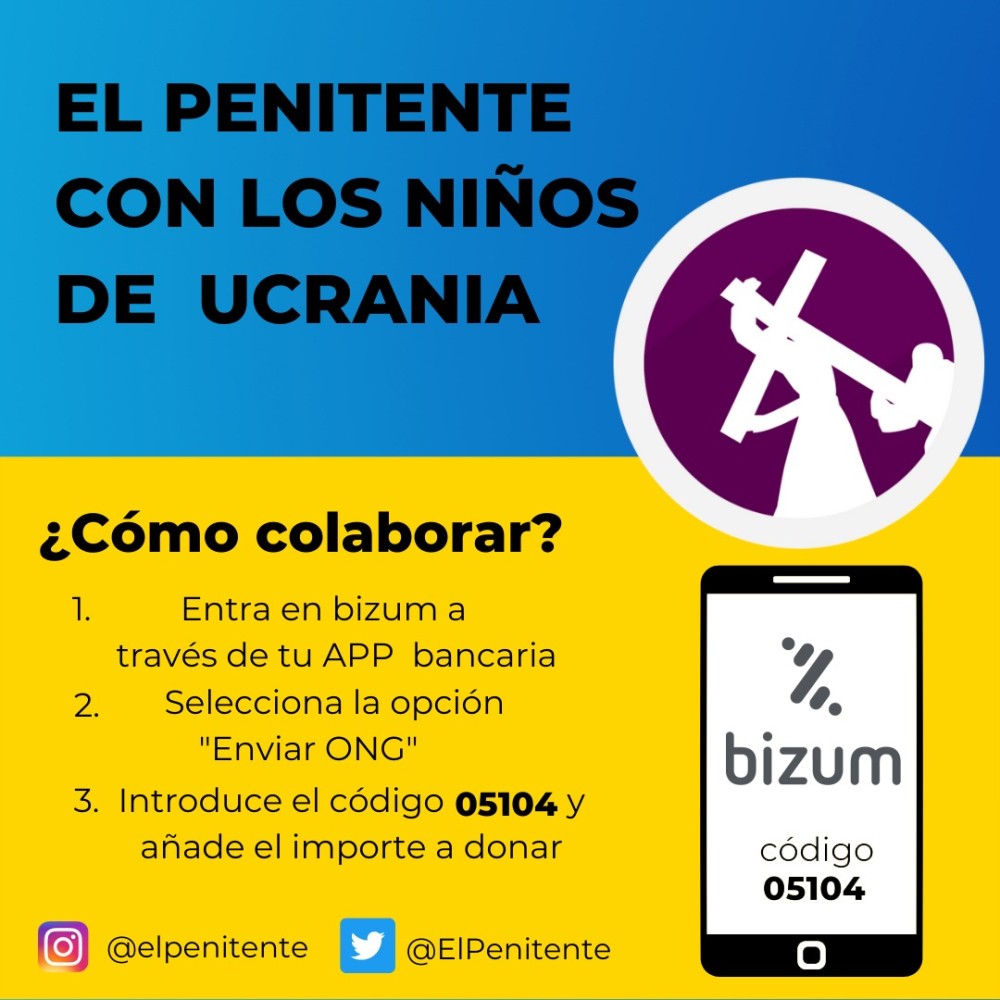 El Penitente con los niños de Ucrania