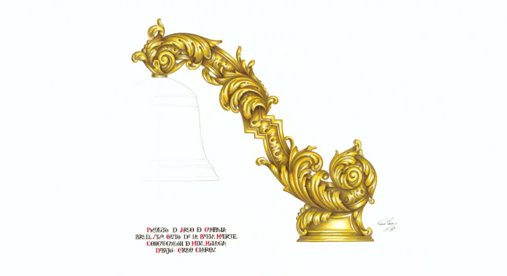 La Congregación de Mena aprueba el diseño de un arco de campana para el trono del Cristo de la Buena Muerte y Ánimas