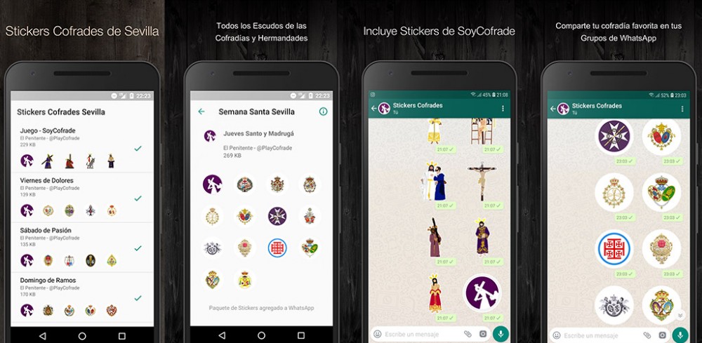 Stickers Cofrades de la Semana Santa de Sevilla para WhatsApp