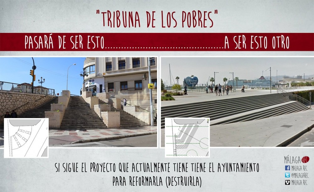El Ayuntamiento de Málaga destruirá la Tribuna de los Pobres