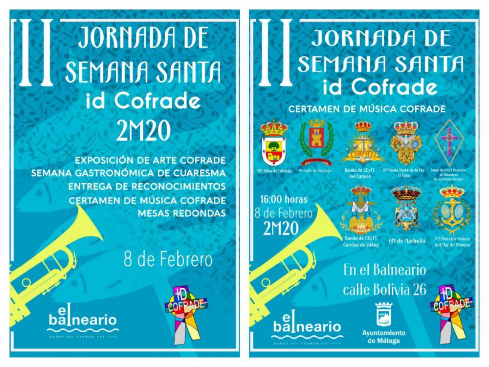 Ocho bandas de Semana Santa se darán cita mañana en el Balneario - Baños del Carmen