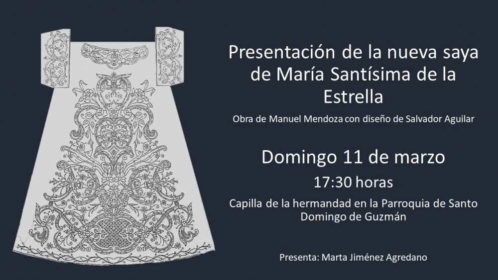 Presentación de la nueva saya de la Vírgen de la Estrella