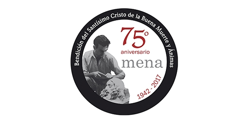 Logotipo del 75º aniversario de la bendición del Cristo de la Buena Muerte y Ánimas