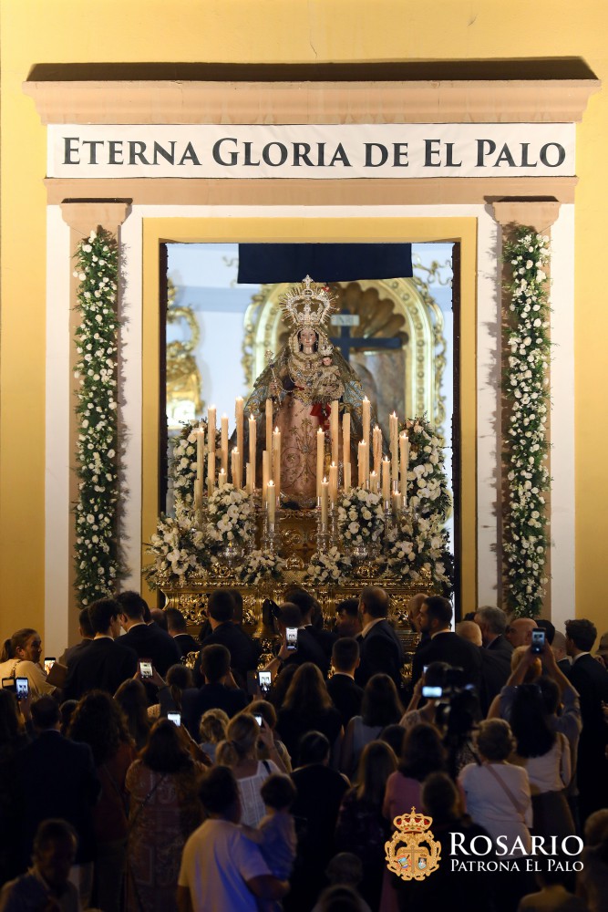 Nuestra Señora del Rosario de El Palo saldrá a la plaza de su sede canónica como broche a sus cultos