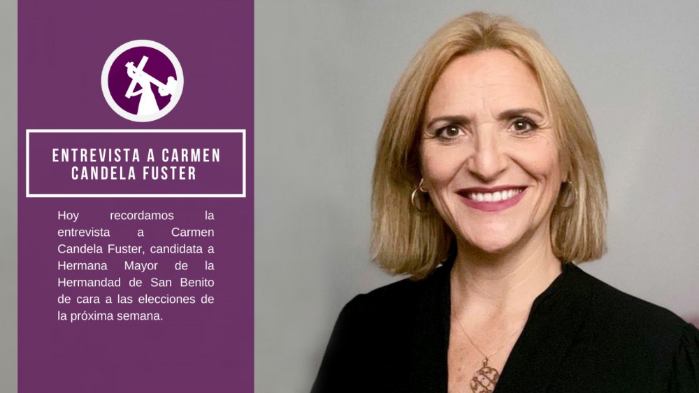 Entrevista a Carmen Candela Fuster, candidata a Hermana Mayor de la Hermandad de San Benito. 